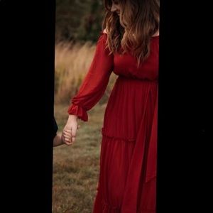 Baltic Born off the shoulder red dress size small